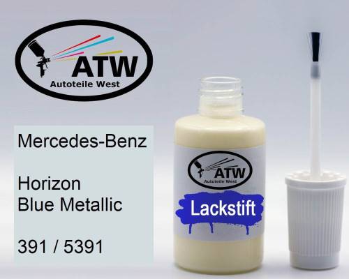 Mercedes-Benz, Horizon Blue Metallic, 391 / 5391: 20ml Lackstift, von ATW Autoteile West.